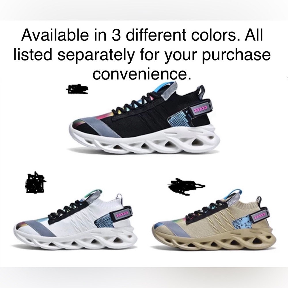 Ultralight Breathable Men's Sneakers with Unique Sole Brown New - Picture 8 of 9